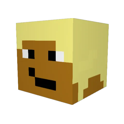 Viridian_Crystal Minecraft avatar head, 3D render