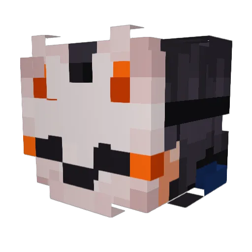 ViridisTeufel Minecraft avatar head, 3D render