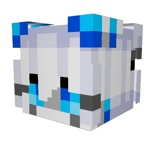 Virivian Minecraft avatar head, 3D render