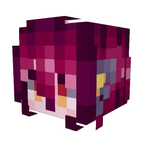 Virjix Minecraft avatar head, 3D render