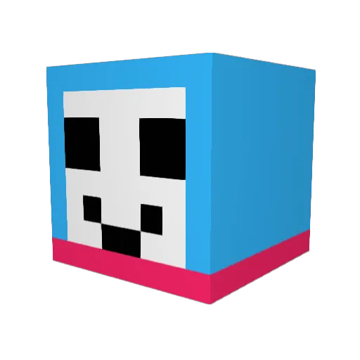 Virla_ Minecraft avatar head, 3D render
