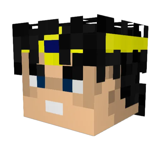 Viro24 Minecraft avatar head, 3D render