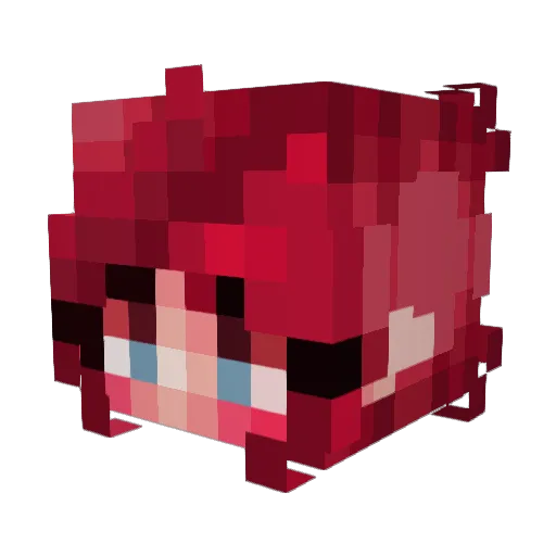 Vironja Minecraft avatar head, 3D render
