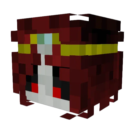 Viroses Minecraft avatar head, 3D render