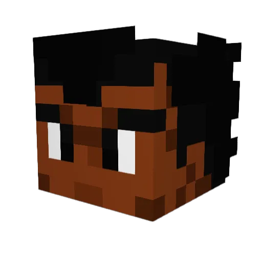 Virotis Minecraft avatar head, 3D render