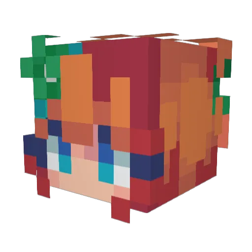 Viroz69 Minecraft avatar head, 3D render