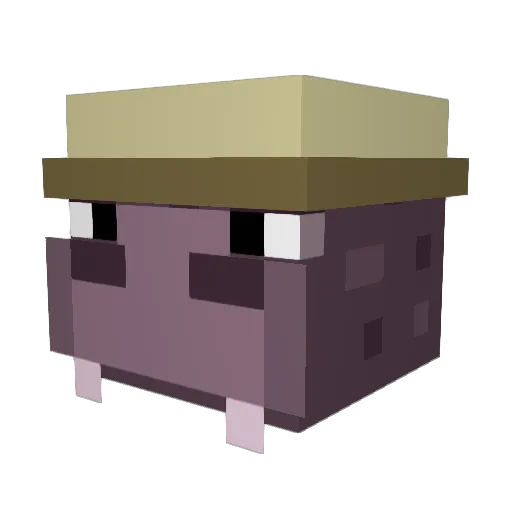 Virtahepu Minecraft avatar head, 3D render