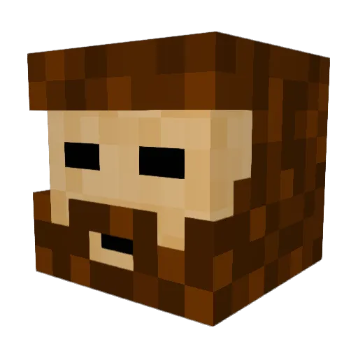 Virtrus Minecraft avatar head, 3D render