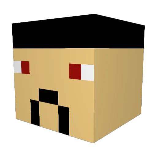 Virtual162 Minecraft avatar head, 3D render