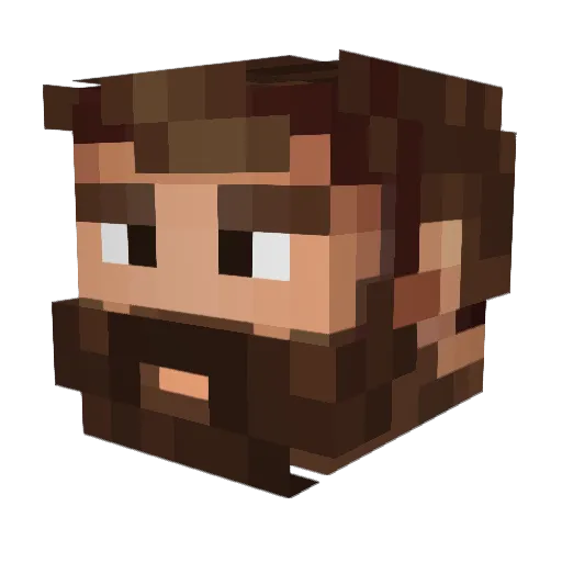 VirtualAlias Minecraft avatar head, 3D render