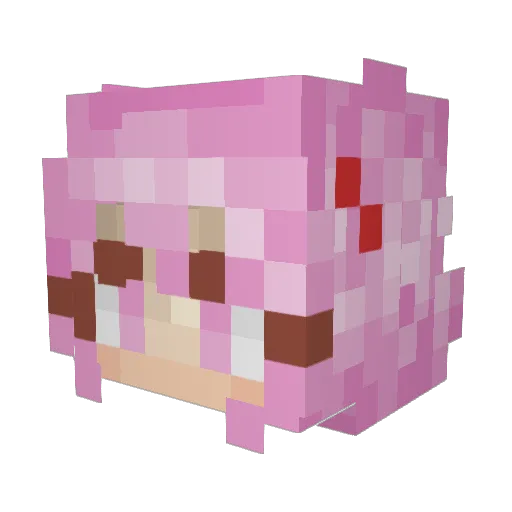 VirtualB07 Minecraft avatar head, 3D render