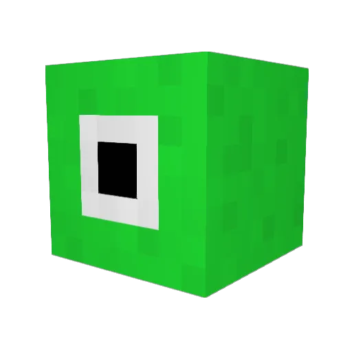 VirtualFireTV Minecraft avatar head, 3D render