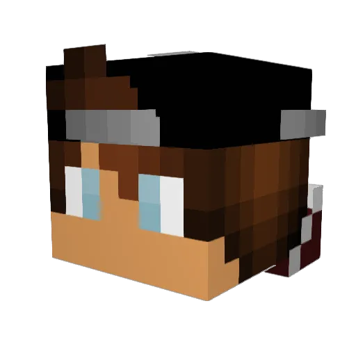 VirtualGames11 Minecraft avatar head, 3D render