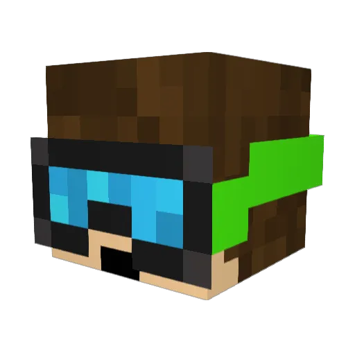VirtualJunky Minecraft avatar head, 3D render
