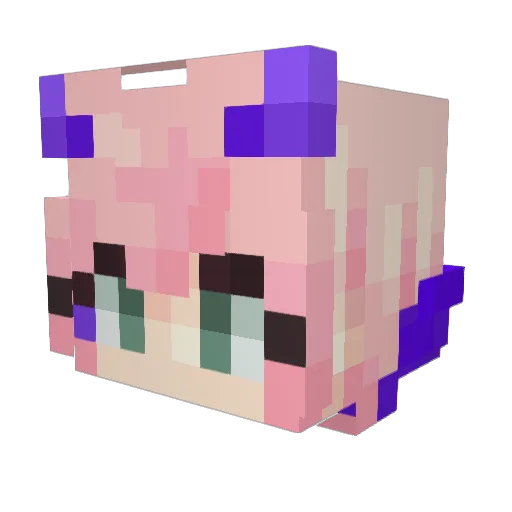 VirtualStray Minecraft avatar head, 3D render