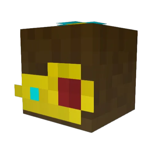 VirtualThird Minecraft avatar head, 3D render