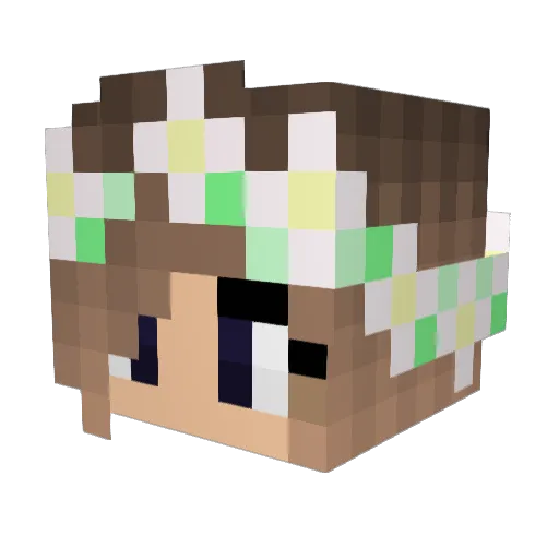 VirtualTrader Minecraft avatar head, 3D render