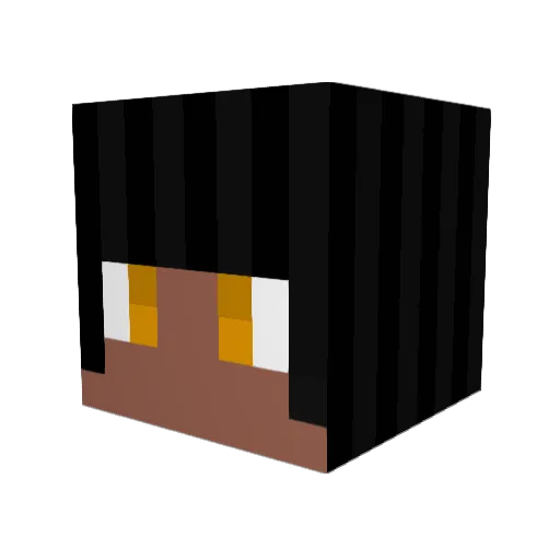 VirtualYuki Minecraft avatar head, 3D render