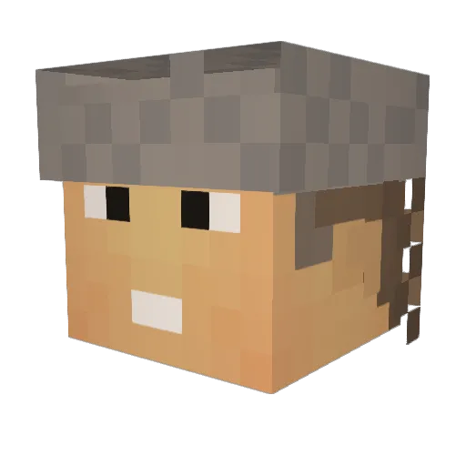 Virtual_Addict Minecraft avatar head, 3D render