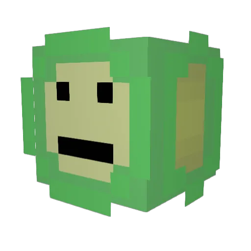 Virtual_Turtle Minecraft avatar head, 3D render