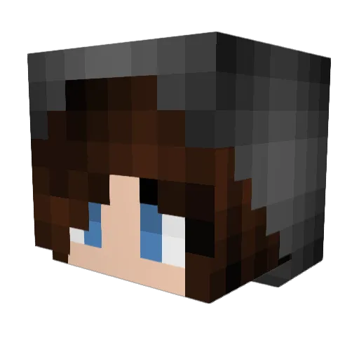 Virtualgirl Minecraft avatar head, 3D render