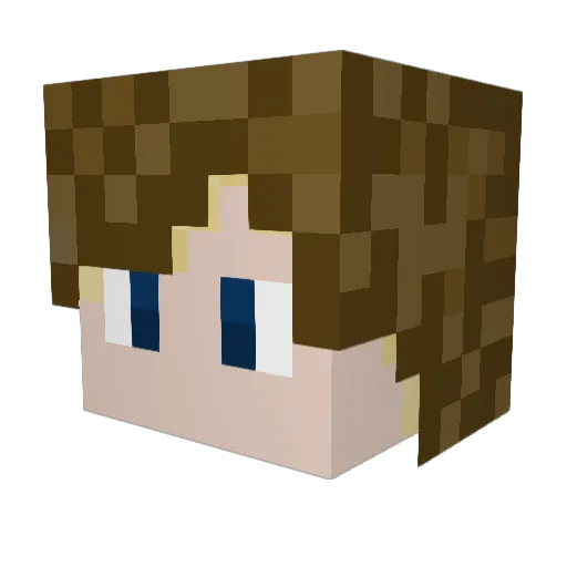 Virtualix Minecraft avatar head, 3D render