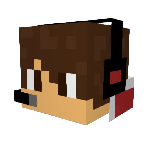 Virtuall1 Minecraft avatar head, 3D render