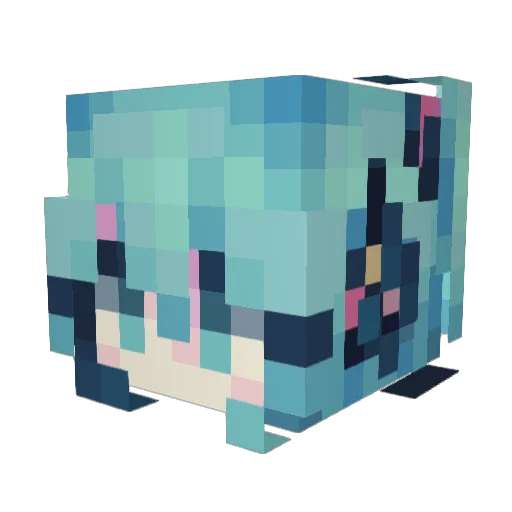 Virtucom9 Minecraft avatar head, 3D render