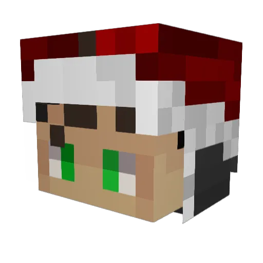 Virtuousouls Minecraft avatar head, 3D render