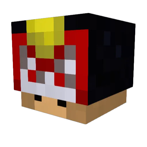 Virty Minecraft avatar head, 3D render