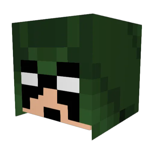 VirtzX Minecraft avatar head, 3D render