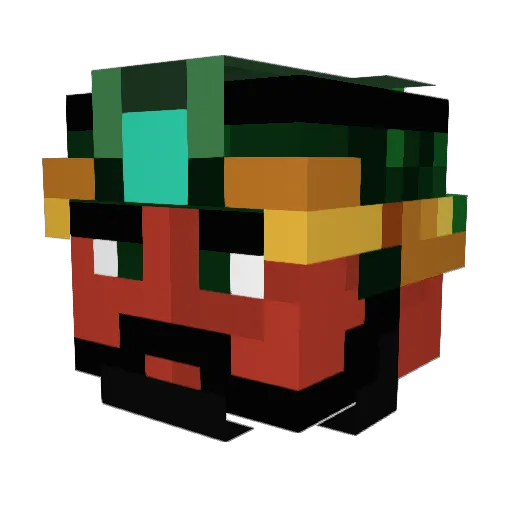 Virulentus Minecraft avatar head, 3D render