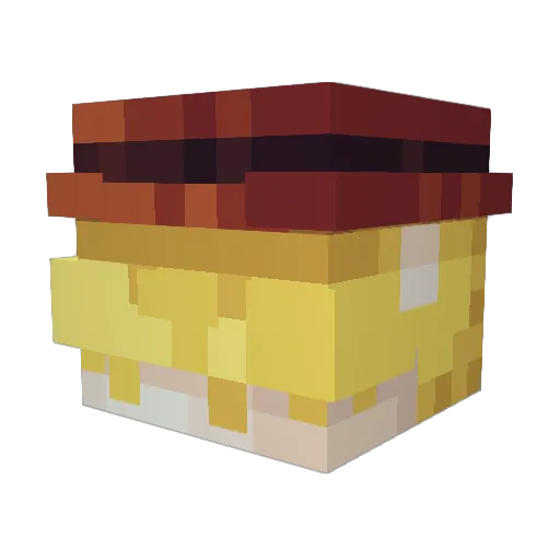 Viruling Minecraft avatar head, 3D render