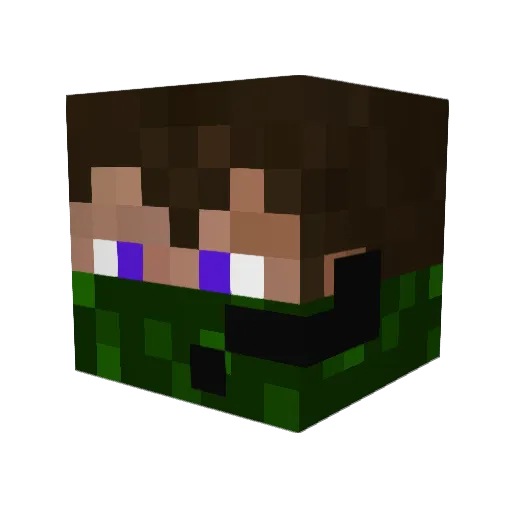 Virus1904 Minecraft avatar head, 3D render
