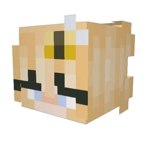 Virus42069 Minecraft avatar head, 3D render