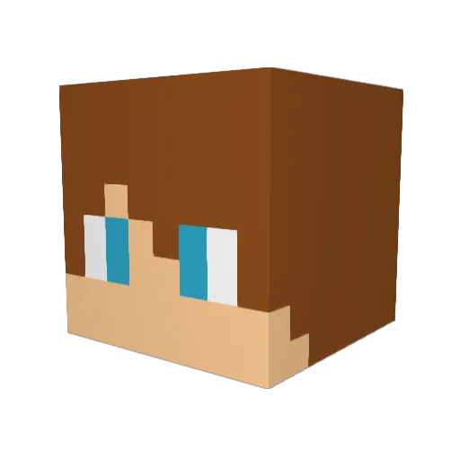 VirusF2 Minecraft avatar head, 3D render