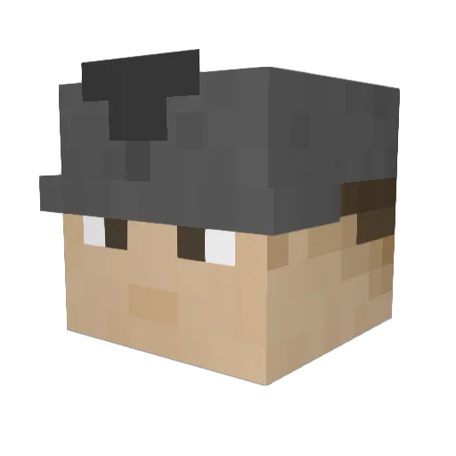 VirusMAX Minecraft avatar head, 3D render