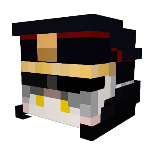 VirusMercera Minecraft avatar head, 3D render