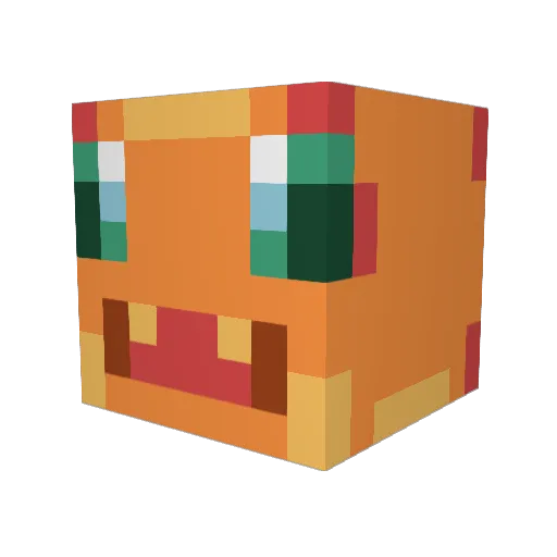 Virusal Minecraft avatar head, 3D render