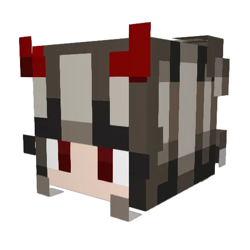 Viryal Minecraft avatar head, 3D render