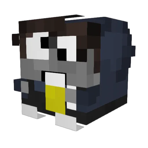 ViryqzBier Minecraft avatar head, 3D render