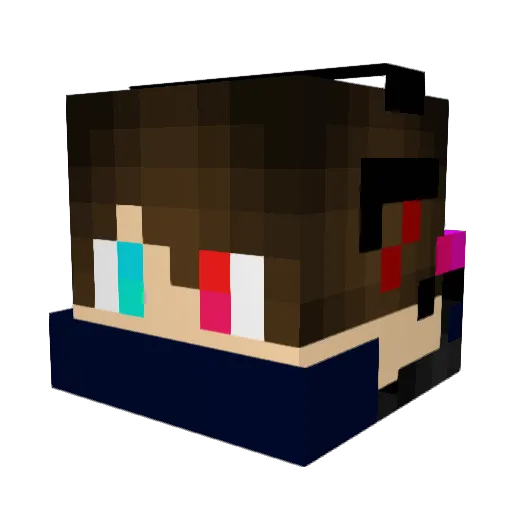 VisGames321 Minecraft avatar head, 3D render