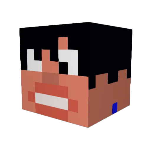 VisKut Minecraft avatar head, 3D render