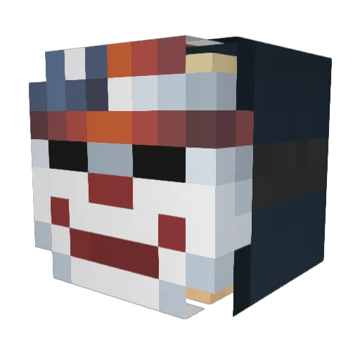 VisaKat Minecraft avatar head, 3D render
