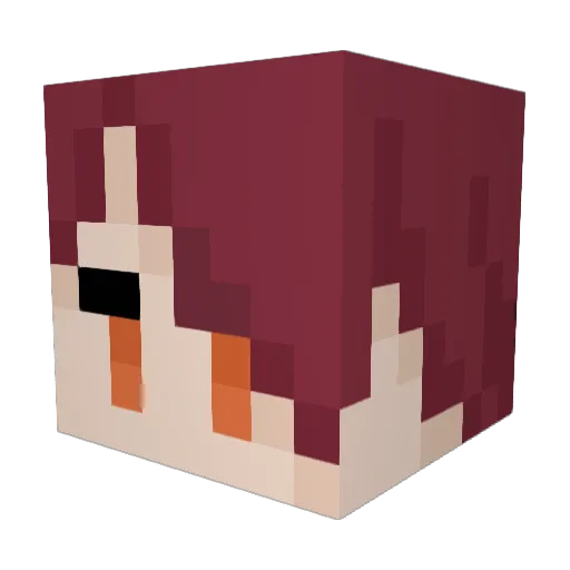 VisadaKei Minecraft avatar head, 3D render