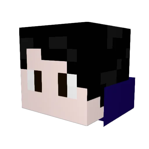 Visagge Minecraft avatar head, 3D render