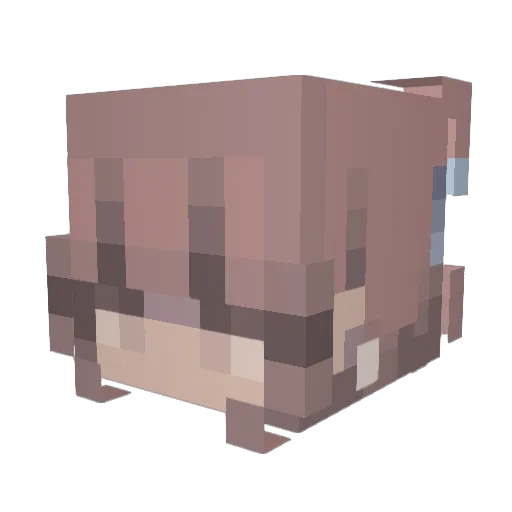 Visarya Minecraft avatar head, 3D render