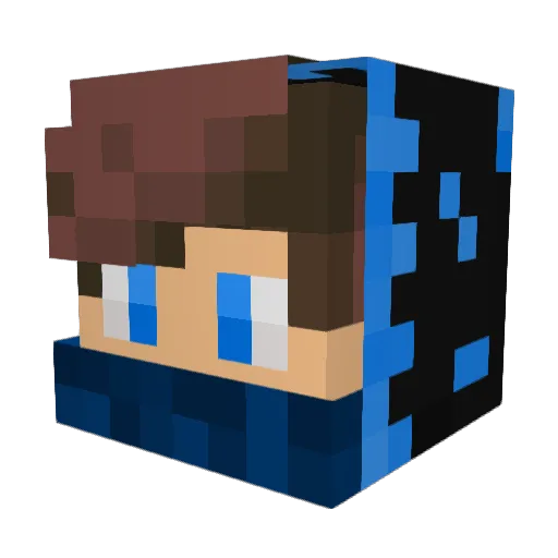 Viscasion Minecraft avatar head, 3D render