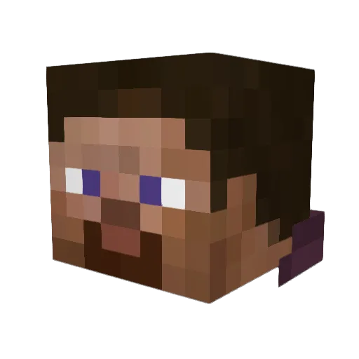 Viscxral Minecraft avatar head, 3D render