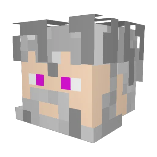 Visebas Minecraft avatar head, 3D render